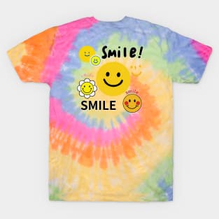 smile,smiley face pattern, oil paintng T-Shirt